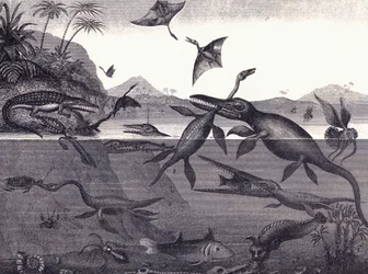 Prähistorische Tiere der Lias-Gruppe